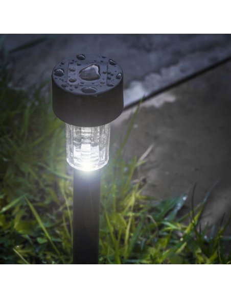 LUMILED solárne lampy 6x ( sada ) 6500K - čierne