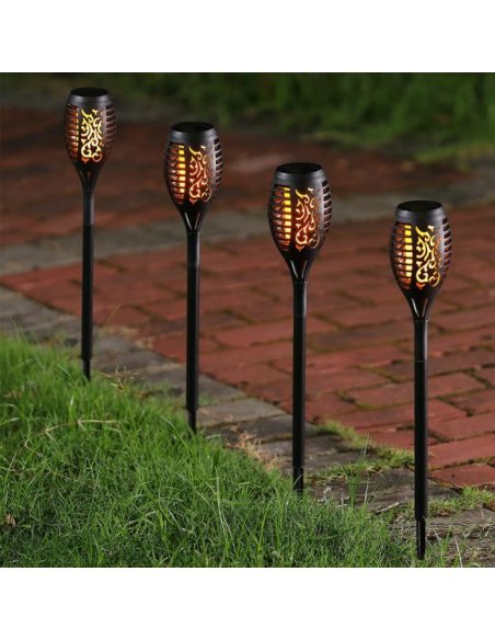 LUMILED solárne lampy BURN 6x ( sada ) 6500K 50 cm - čierna