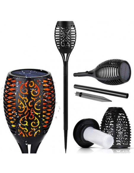LUMILED solárne lampy BURN 6x ( sada ) 6500K 50 cm - čierna