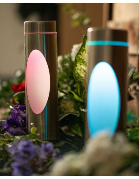 LUMILED solárne lampy TOGO 4x ( sada ) RGB - strieborná