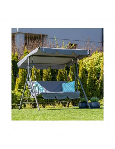 Záhradná hojdačka EVE pre 3 osoby - šedá