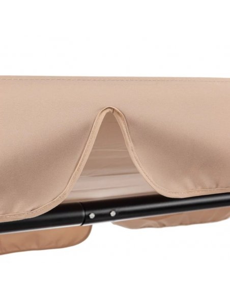 Moderná záhradná Hojdačka SUPPLIES pre 3 osoby - béžová