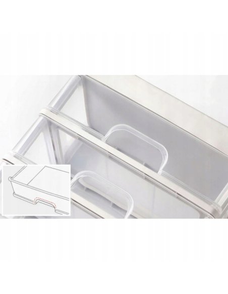 Organizér so zásuvkou, krabička na kozmetiku - biela