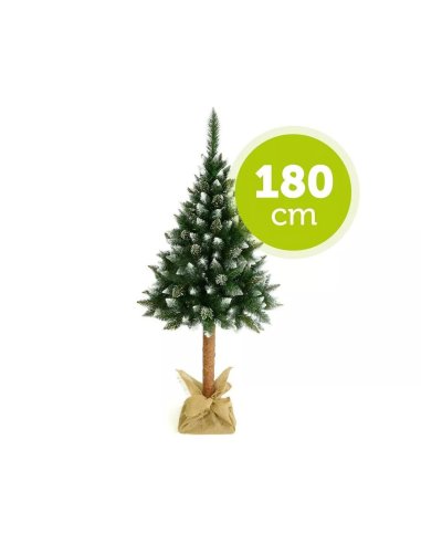 Supplies Vianočný stromček zasnežená BOROVICA 180 cm na pni - zelená