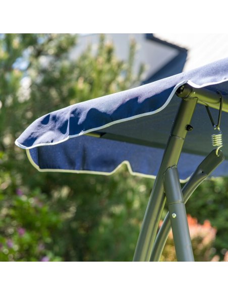 Voľne stojaca záhradná hojdačka VIKTORIA s nastaviteľnou strechou - modrá