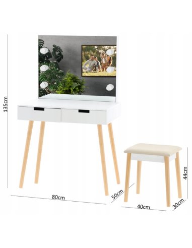 Toaletný stolík SCANDI OSLO s...