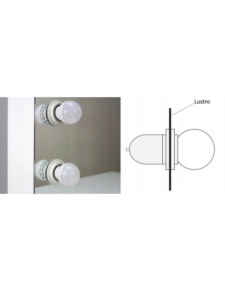 Toaletný stolík SCANDI OSLO s taburetkou - biela farba