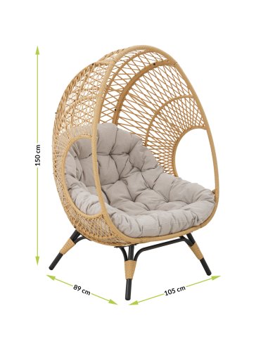 Ratanové záhradné kreslo AMSTERDAM...