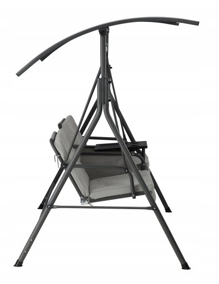 Záhradná hojdačka NEPULA pre 2 osoby v šedej farbe