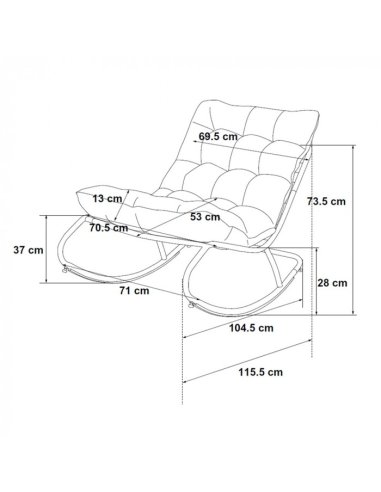 Hojdacie záhradné kreslo SUPPLIES...