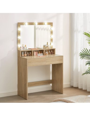 Toaletný stolík s osvetlením VASAGLE...