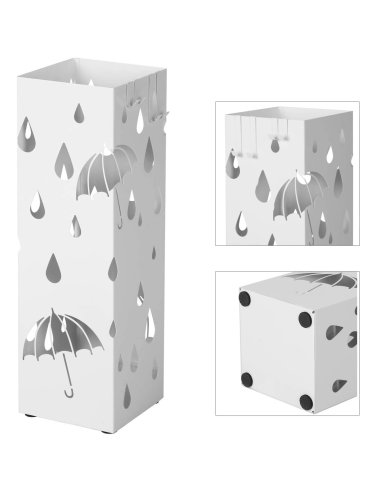 VASAGLE stojan na dáždniky LUC49W biely