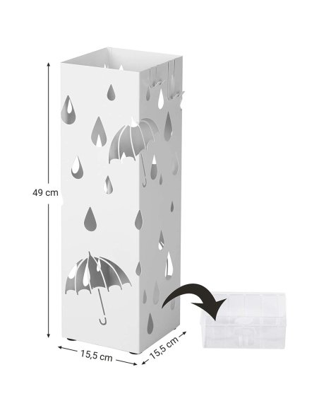 VASAGLE stojan na dáždniky LUC49W biely