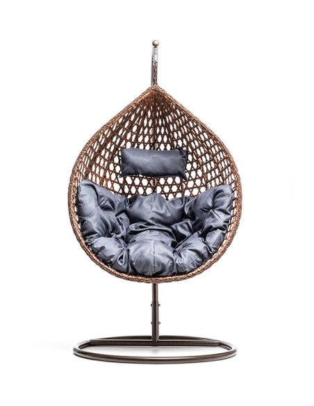 Závesne hojdacie kreslo SAN REMO PREMIUM v hnedej farbe