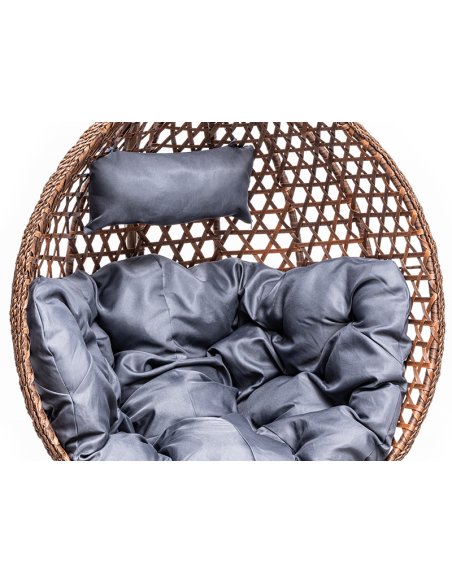 Závesne hojdacie kreslo SAN REMO PREMIUM v hnedej farbe