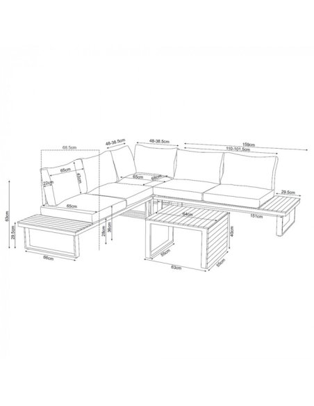Záhradný nábytok Marbella s rohovou zostavou