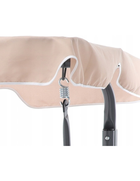 Záhradná Hojdačka KRE0735 GARDEN-PRO s držiakom na nápoje v béžovej farbe