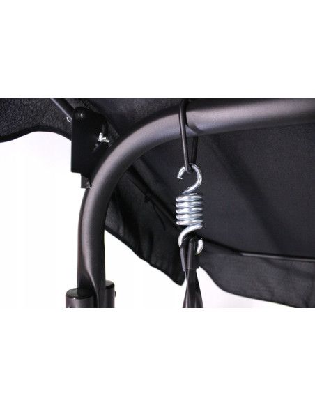 Záhradná Hojdačka KRE9987 GARDEN-PRO s držiakom na nápoje v šedej farbe