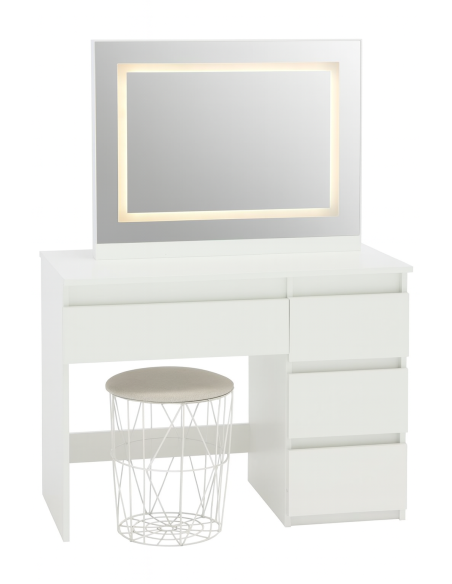 Moderný toaletný stolík CERSEI G430 v loftom štýle biely