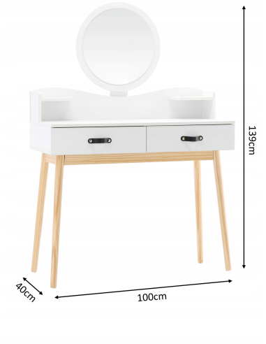 Toaletný stolík RITTA 100x40x139cm so...