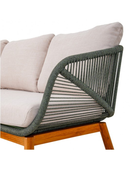 Záhradný nábytok Auro CS s veľkou pohovkou pre 5 osôb so stolíkom