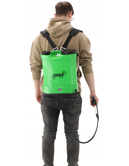 Batériový tlakový postrekovač GARDENLINE 10l – 33,5 × 17,5 × 40,5 cm